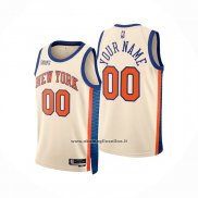 Maglia New York Knicks Personalizzate Citta 2025-26 Crema