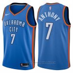Maglia Oklahoma City Thunder Carmelo Anthony NO 7 2017-18 Blu