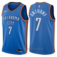 Maglia Oklahoma City Thunder Carmelo Anthony NO 7 2017-18 Blu