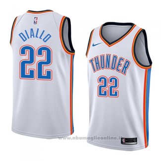 Maglia Oklahoma City Thunder Hamidou Diallo NO 22 Association 2018 Bianco