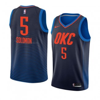 Maglia Oklahoma City Thunder Richard Solomon NO 5 Statement 2018 Blu