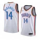 Maglia Oklahoma City Thunderr K. J. McDaniels NO 14 Association 2018 Bianco