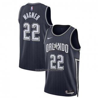 Maglia Orlando Magic Franz Wagner #22 Citta 2023-24 Blu