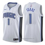 Maglia Orlando Magic Jonathan Isaac NO 1 Association 2017-18 Bianco