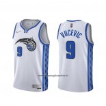 Maglia Orlando Magic Nikola Vucevic #9 Earned 2020-21 Bianco