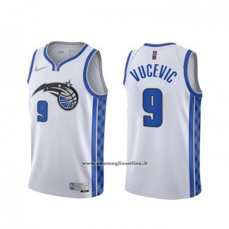 Maglia Orlando Magic Nikola Vucevic #9 Earned 2020-21 Bianco