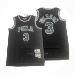 Maglia Philadelphia 76ers Allen Iverson No 3 Mitchell & Ness 1997-98 Nero1