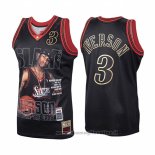 Maglia Philadelphia 76ers Allen Iverson Slam NO 3 Throwback Nero