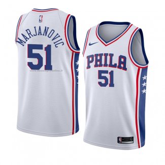 Maglia Philadelphia 76ers Boban Marjanovic NO 51 Association 2018 Bianco