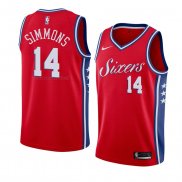 Maglia Philadelphia 76ers Jonathon Simmons NO 14 Statement 2018 Rosso