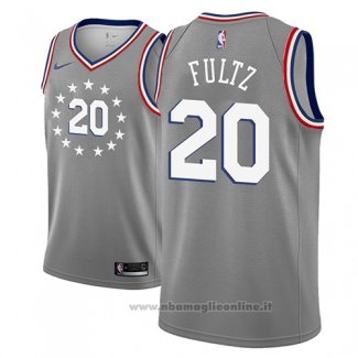 Maglia Philadelphia 76ers Markelle Fultz NO 20 Citta 2018-19 Grigio