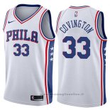 Maglia Philadelphia 76ers Robert Covington NO 33 Swingman Association 2017-18 Bianco