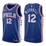 Maglia Philadelphia 76ers T.j. McConnell NO 12 Swingman Icon 2017-18 Blu