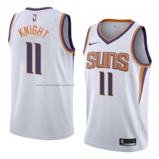 Maglia Phoenix Suns Brandon Knight NO 11 Association 2018 Bianco