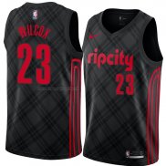 Maglia Portland Trail Blazers Cj Wilcox NO 23 Citta 2018 Nero