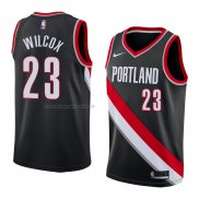 Maglia Portland Trail Blazers Cj Wilcox NO 23 Icon 2018 Nero