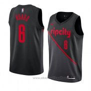 Maglia Portland Trail Blazers Jaylen Hoard NO 6 Citta 2019 Nero