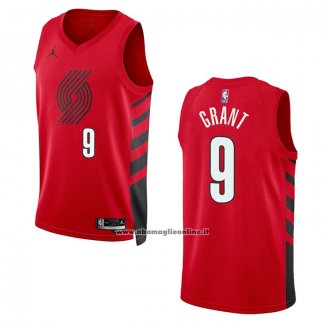 Maglia Portland Trail Blazers Jerami Grant #9 Statement 2022-23 Rosso