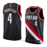 Maglia Portland Trail Blazers Maurice Harkless NO 4 Icon 2018 Nero