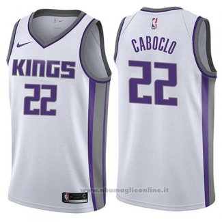 Maglia Sacramento Kings Bruno Caboclo NO 22 Association 2017-18 Bianco