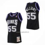 Maglia Sacramento Kings Jason Williams No 55 Mitchell & Ness 1998-99 Nero