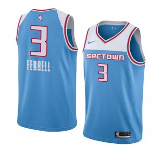 Maglia Sacramento Kings Yogi Ferrell NO 3 Citta 2018-19 Blu