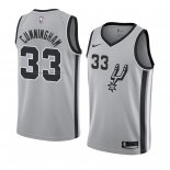 Maglia San Antonio Spurs Dante Cunningham NO 33 Statement 2018 Grigio