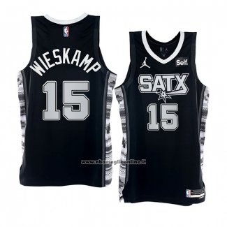 Maglia San Antonio Spurs Joe Wieskamp #15 Statement 2022-23 Nero