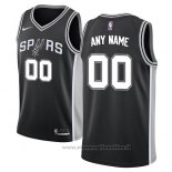 Maglia San Antonio Spurs Personalizzate Icon 2017-18 Nero