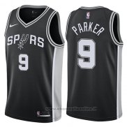 Maglia San Antonio Spurs Tony Parker NO 9 Icon 2017-18 Nero