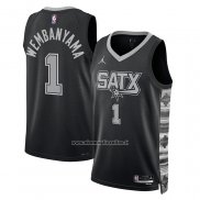 Maglia San Antonio Spurs Victor Wembanyama #1 Statement 2022-23 Nero