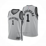 Maglia San Antonio Spurs Victor Wembanyama No 1 Statement 2025-26 Grigio
