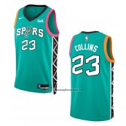 Maglia San Antonio Spurs Zach Collins #23 Citta 2022-23 Verde