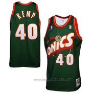 Maglia Seattle SuperSonics Shawn Kemp NO 40 Historic Throwback Verde