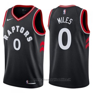 Maglia Toronto Raptors Cj Miles NO 0 Statement 2017-18 Nero