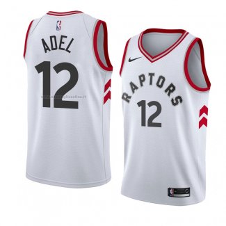 Maglia Toronto Raptors Deng Adel NO 12 Association 2018 Bianco