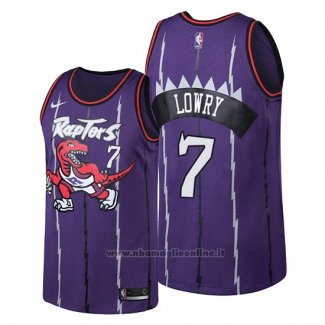 Maglia Toronto Raptors Kyle Lowry NO 7 Classic Edition Viola