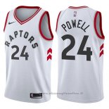 Maglia Toronto Raptors Norman Powell NO 24 Association 2017-18 Bianco