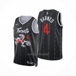 Maglia Toronto Raptors Scottie Barnes No 4 Citta 2025-26 Nero