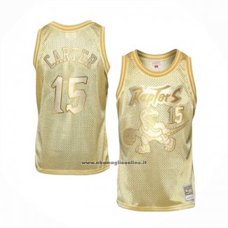 Maglia Toronto Raptors Vince Carter #15 Mitchell & Ness 1998-99 Or