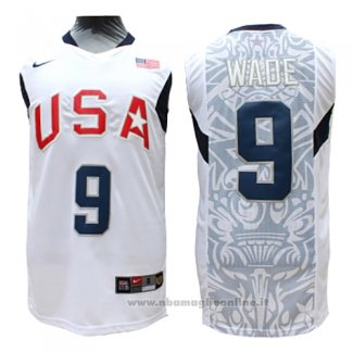 Maglia USA 2008 Wade NO 9 Bianco