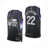 Maglia Utah Jazz Darryn Peterson No 22 Statement 2025-26 Nero