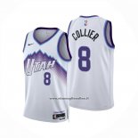 Maglia Utah Jazz Isaiah Collier No 8 Association 2025-26 Bianco