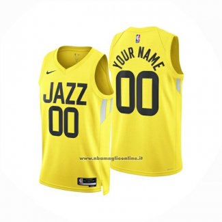 Maglia Utah Jazz Personalizzate Icon 2024-25 Giallo