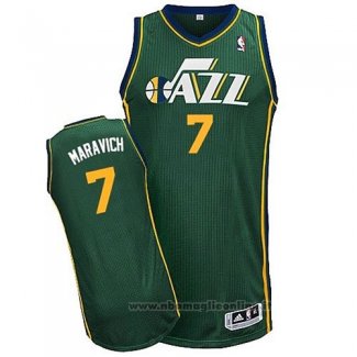 Maglia Utah Jazz Pete Maravich NO 7 Throwback Verde