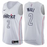 Maglia Washington Wizards John Wall NO 2 Citta Bianco