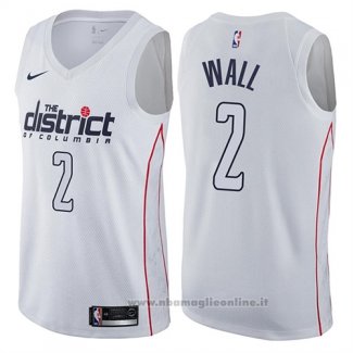 Maglia Washington Wizards John Wall NO 2 Citta Bianco