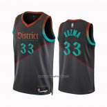 Maglia Washington Wizards Kyle Kuzma #33 Citta 2023-24 Nero