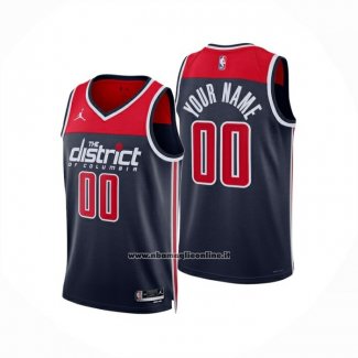 Maglia Washington Wizards Personalizzate Statement 2024-25 Blu
