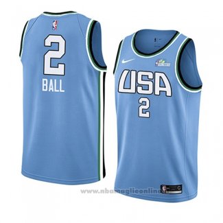 Maglia 2019 Rising Star Lonzo Ball NO 2 USA Blu